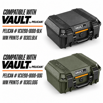 Made for Vault by Pelican™ V200 Rifle Range Kits. - WM Prints LLC