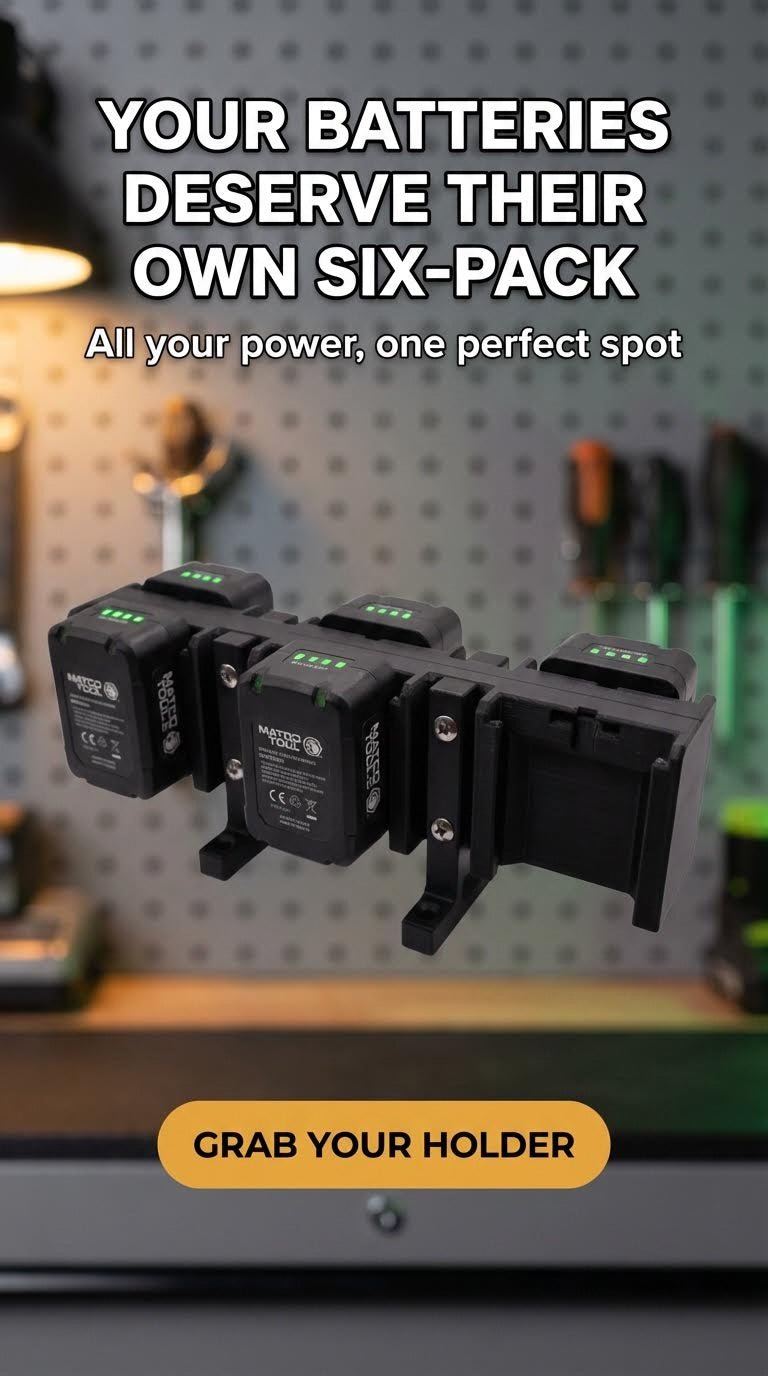 Matco type battery holder. - WM Prints LLC