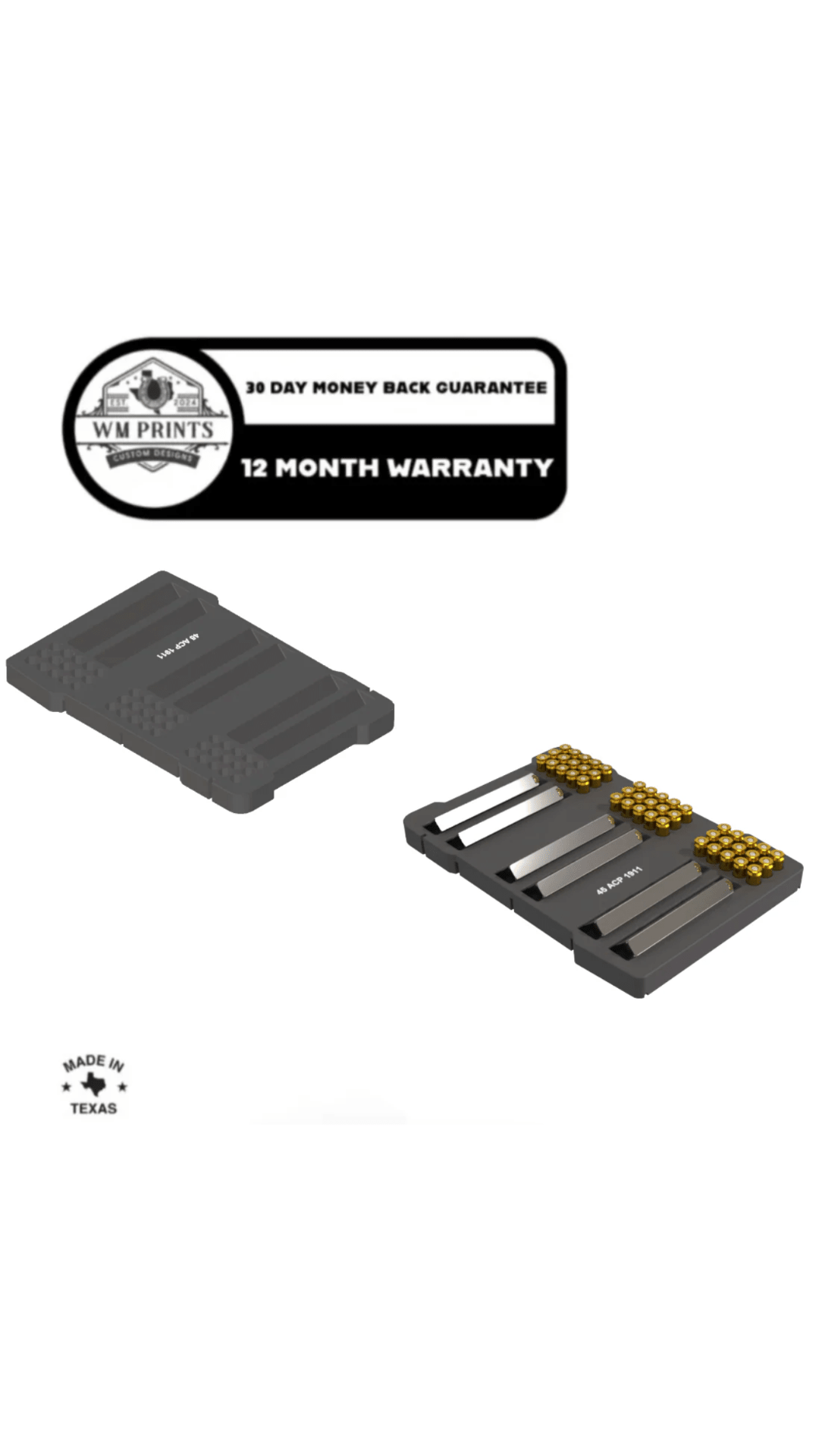 Milwaukee Packout Colt 1911 Magazine Inserts. - WM Prints LLC