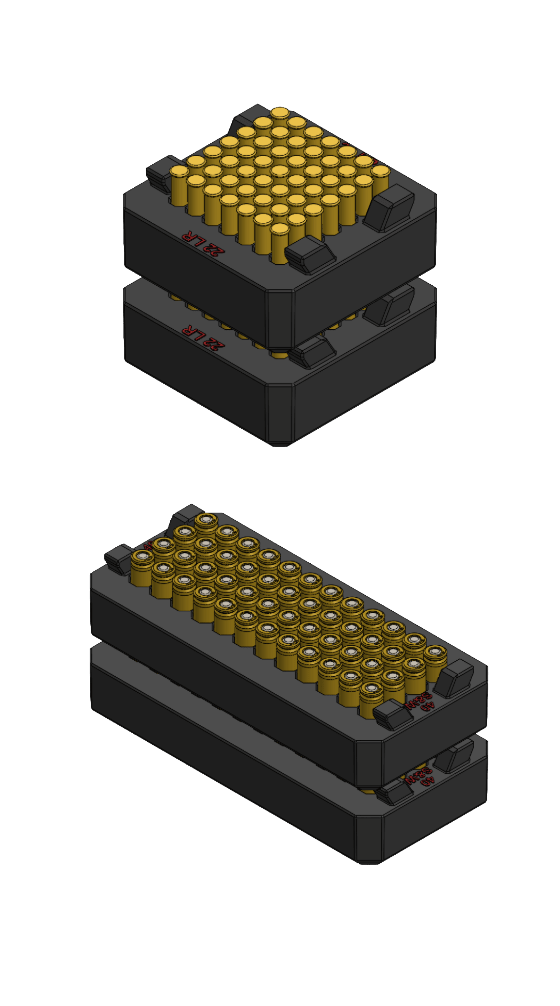Milwaukee Packout compatible Ammo Inserts double stack. - WM Prints LLC
