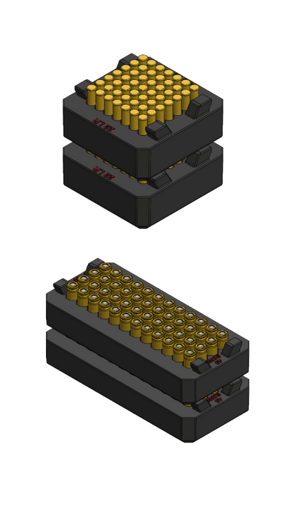 Milwaukee Packout compatible Ammo Inserts double stack. - WM Prints LLC