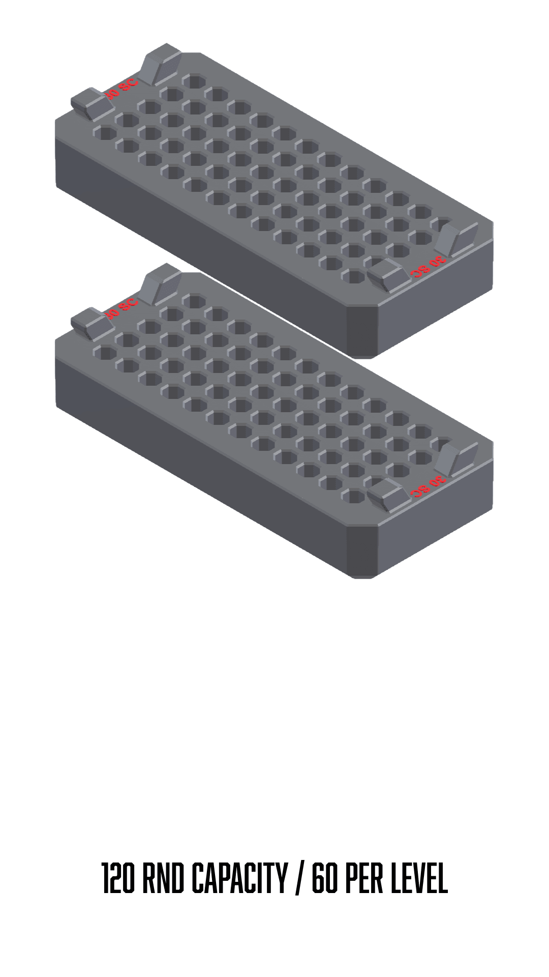 Milwaukee Packout compatible Ammo Inserts double stack. - WM Prints LLC