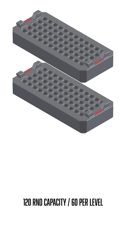 Milwaukee Packout compatible Ammo Inserts double stack. - WM Prints LLC
