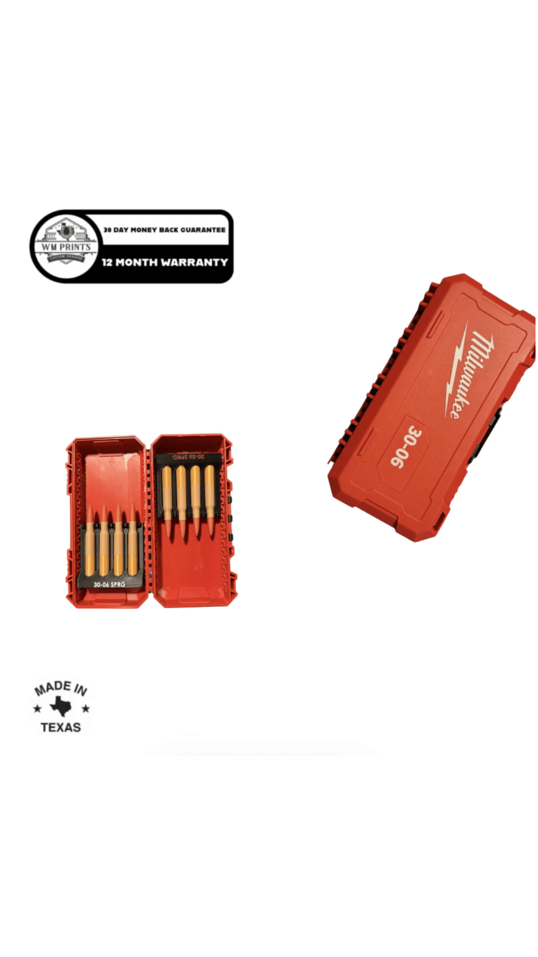 Milwaukee Shockwave compatible rifle ammo Inserts. - WM Prints LLC