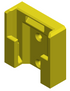 DeWalt Battery Holder or Mount SINGLE HOLDER YELLOW