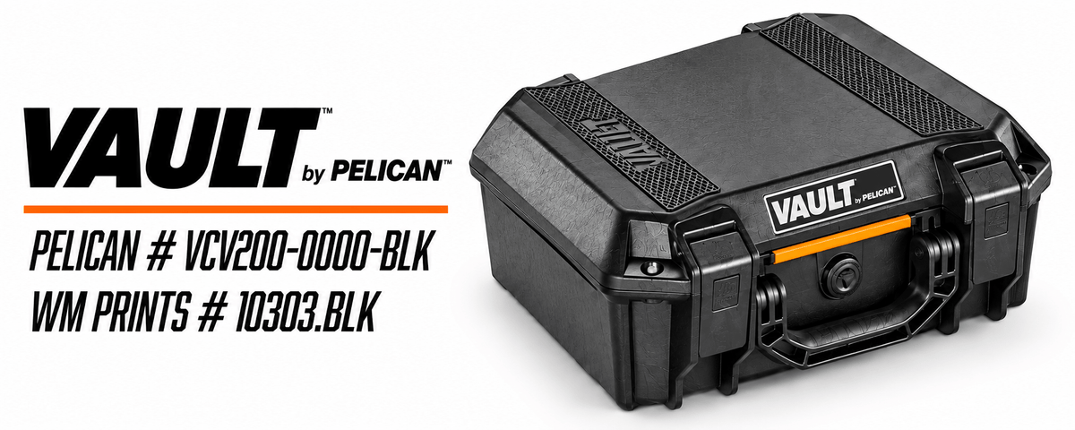 Pelican V200 Vault Equipment Case - WM Prints LLC