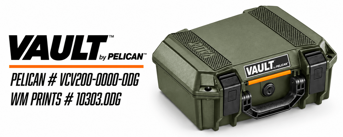 Pelican V200 Vault Equipment Case - WM Prints LLC