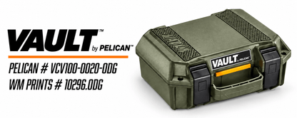 Pelican Vault V100 cases three colors. - WM Prints LLC