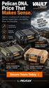 Pelican Vault V100 cases three colors. - WM Prints LLC