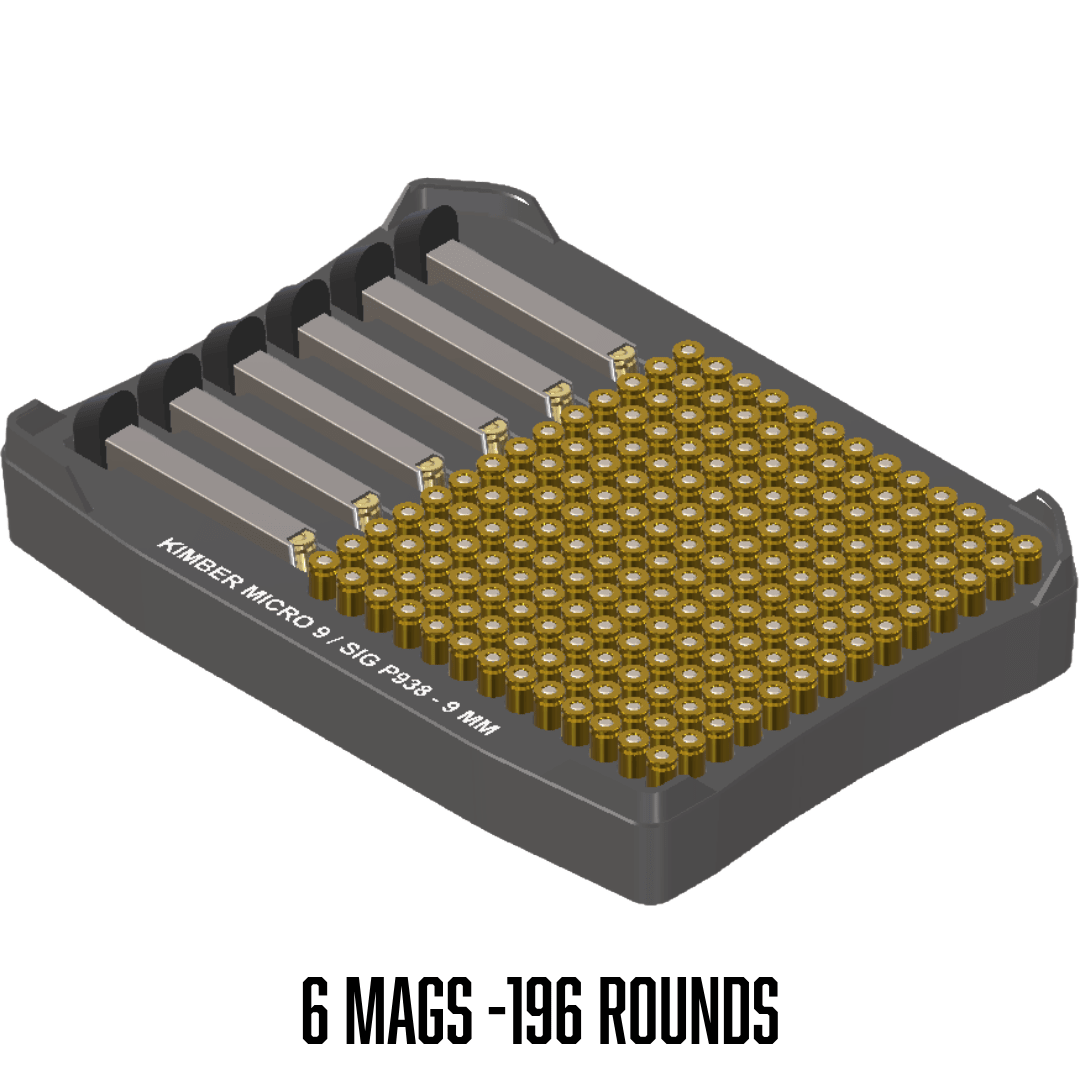 Pelican™ Vault V100 Pistol ammo double stack inserts - WM Prints LLC
