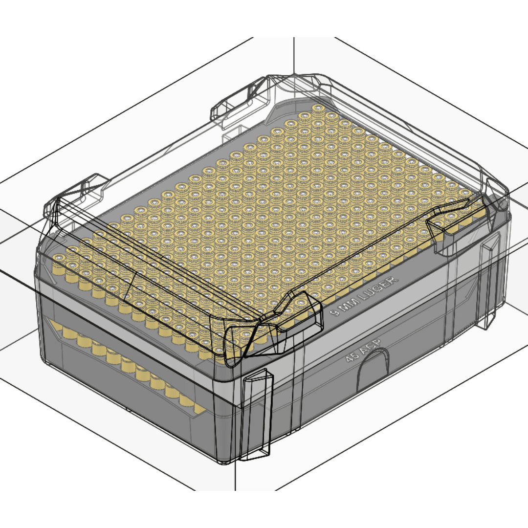 Pelican™ Vault V100 Pistol ammo double stack inserts - WM Prints LLC