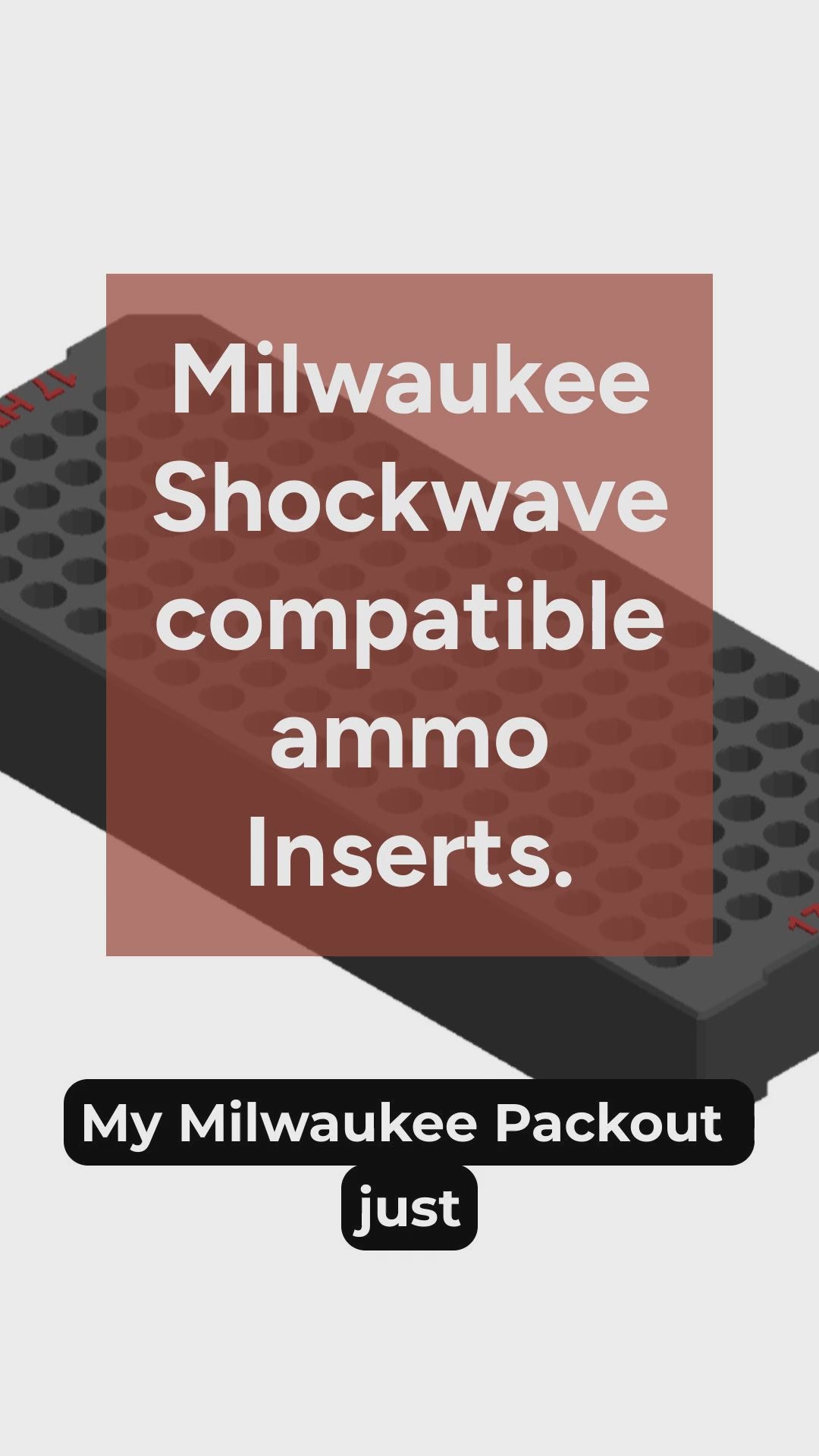 Milwaukee Shockwave compatible ammo Inserts.