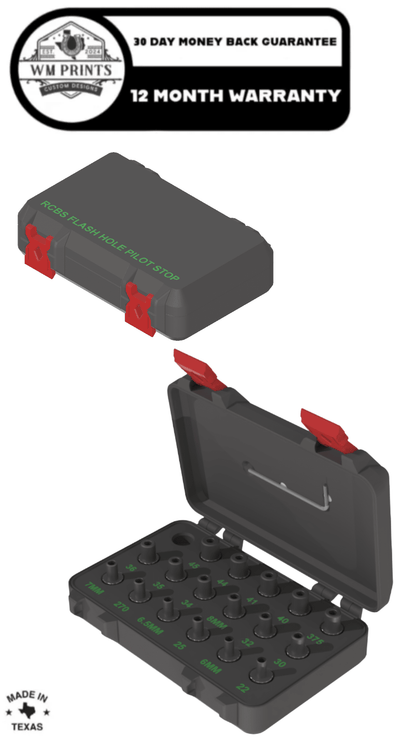RCBS Flash Hole Pilot Stop Storage Case - WM Prints LLC