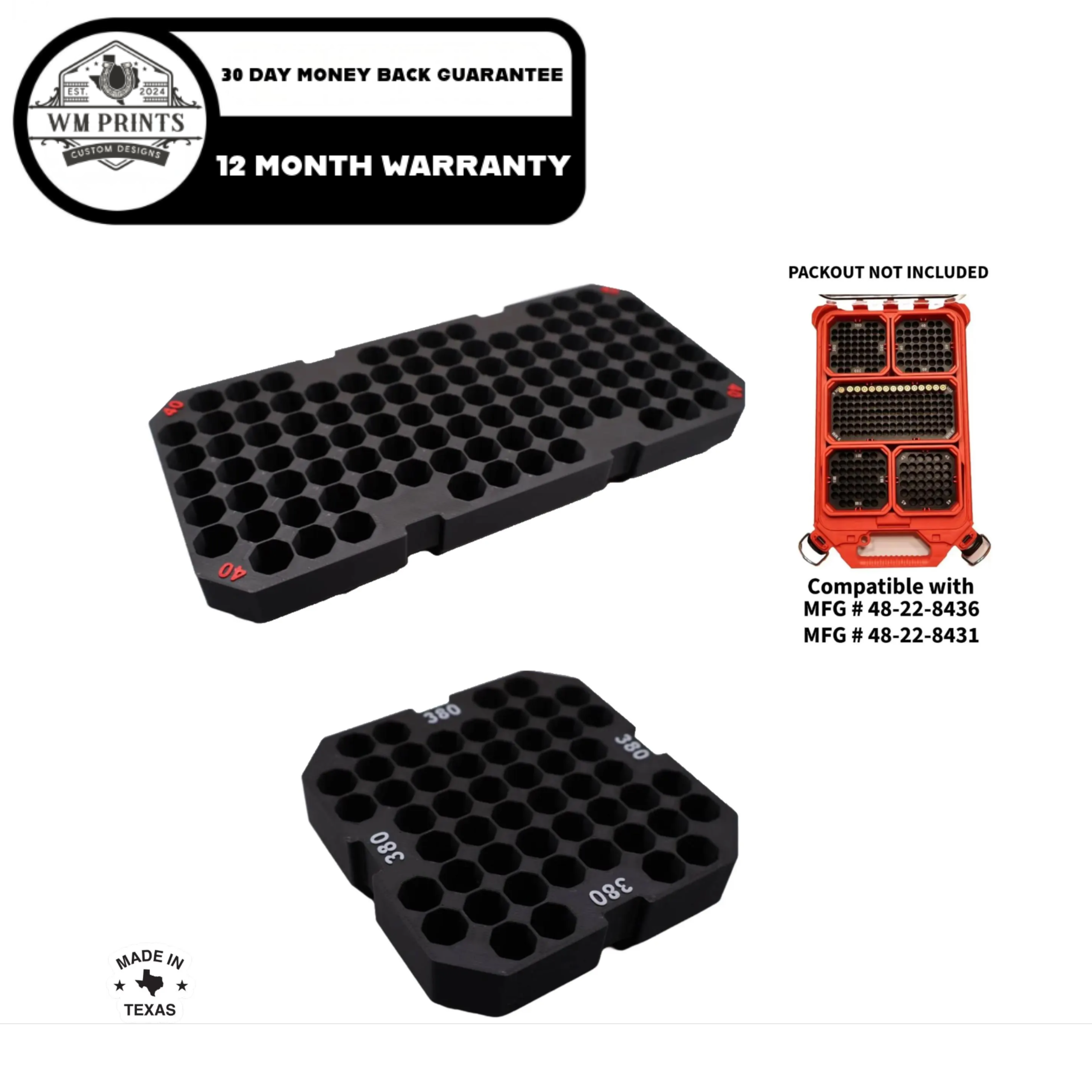 Milwaukee Packout ammo inserts fits slim Packout.